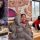Ganesh Chaturthi 2025: Creators Who Made Their Own Ganpati Idols and Decorated With Love and Devotion