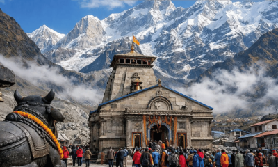 Pilgrims and travel creators trek through the rugged Himalayan path toward Kedarnath Temple, capturing moments of devotion, exhaustion, and reflection during the Kedarnath Yatra 2026.