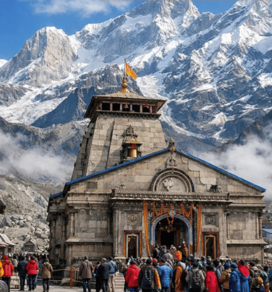 Pilgrims and travel creators trek through the rugged Himalayan path toward Kedarnath Temple, capturing moments of devotion, exhaustion, and reflection during the Kedarnath Yatra 2026.