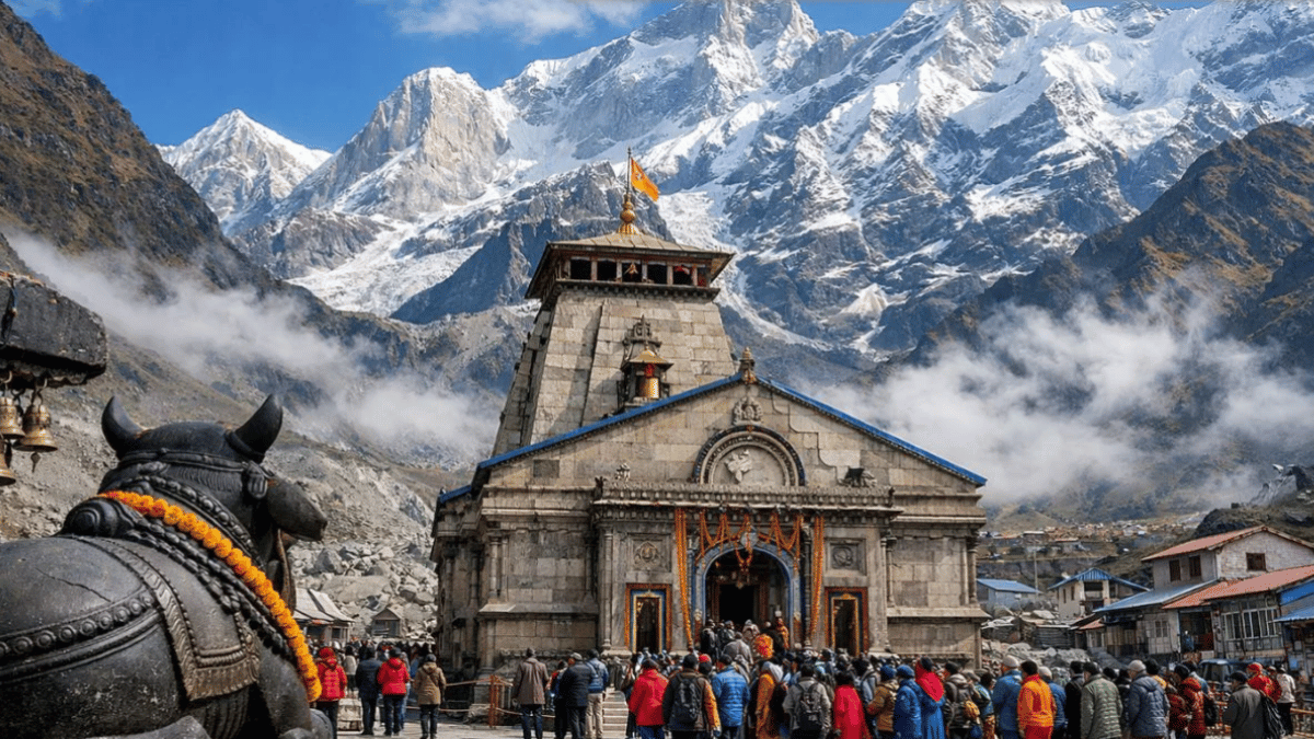 Pilgrims and travel creators trek through the rugged Himalayan path toward Kedarnath Temple, capturing moments of devotion, exhaustion, and reflection during the Kedarnath Yatra 2026.