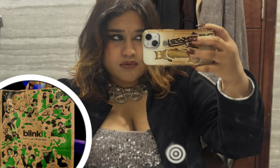 Kruty, a design creator at Blinkit, working on packaging design and transforming grocery bags into creative brand visuals, blending architecture and branding in her design process.