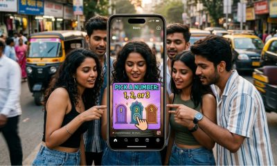 A person scrolling through Instagram Reels pauses on an interactive “guess the number” game, representing the rise of engaging, game-style content trends on social media in 2026.