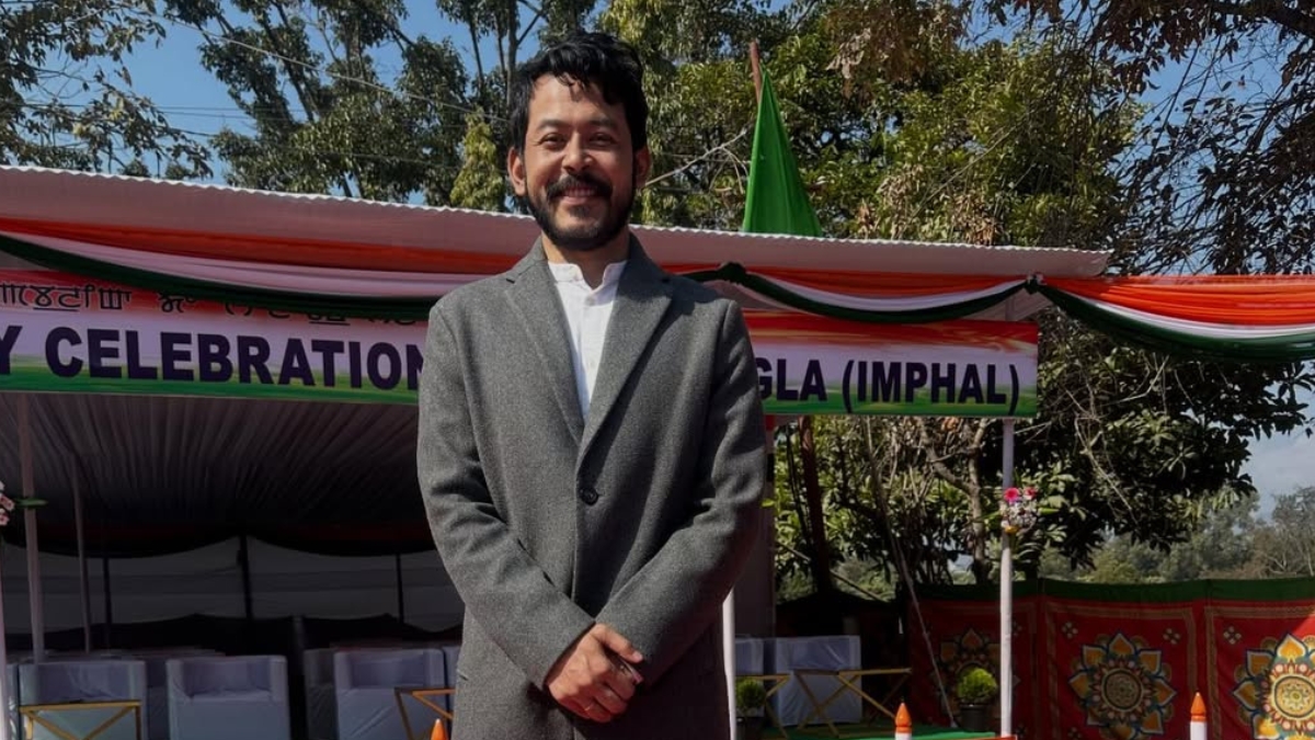 Rohan Philem, the Manipur Cyclist, working on the Mobile Canteen project to support displaced families in Moirang.