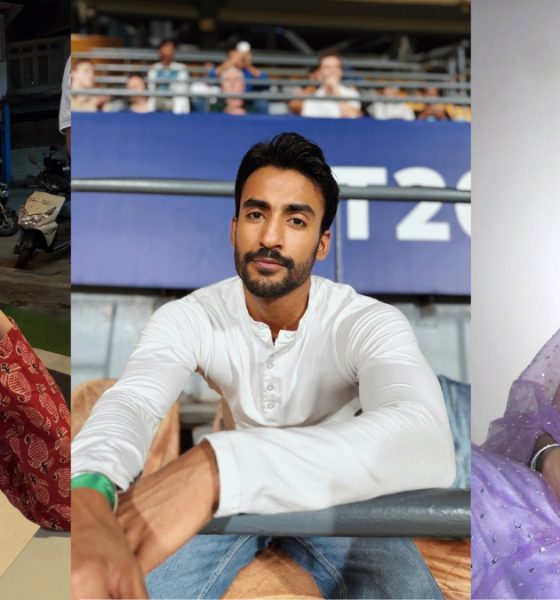 A collage of Indian skincare influencers including Sarandha Swain and Dr. Richa Negi sharing summer skin tips.