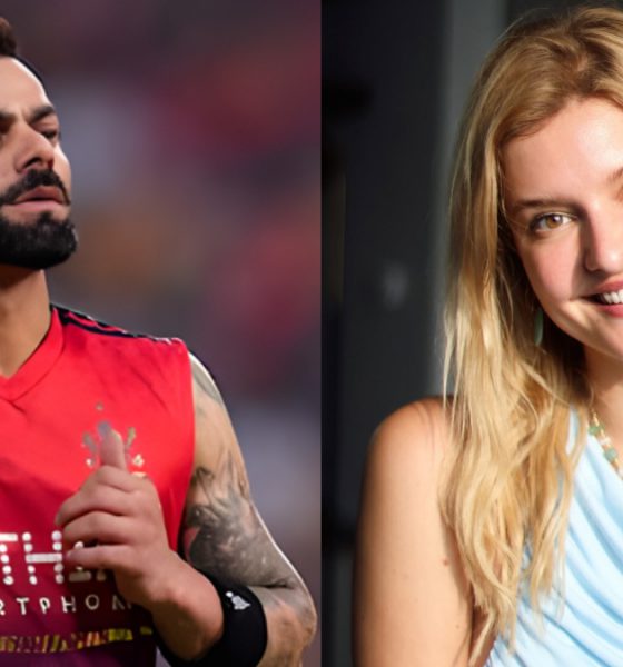 A side-by-side comparison of German influencer LizLaz and Indian cricketer Virat Kohli, highlighting the viral Instagram interaction.