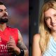 A side-by-side comparison of German influencer LizLaz and Indian cricketer Virat Kohli, highlighting the viral Instagram interaction.