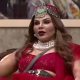 Indian reality TV personalities Rakhi Sawant and Raqesh Bapat during a Bigg Boss Marathi interaction, highlighting ongoing speculation about a possible romance between the two.