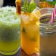 The image features a numbered list including Shikanji, Coconut Cooler, Mattha, Mango Mojito, and Kacche Aam ka Sharbat, decorated with illustrations of lemon slices, mint leaves, and mangoes.