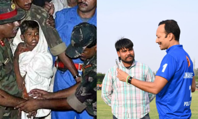 Prince Kumar, once rescued as a child from a 60-foot borewell in Kurukshetra, now grown up at 24, seen meeting MP Naveen Jindal at a polo ground, symbolising survival and resilience.