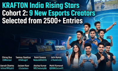 KRAFTON India Rising Stars Programme 2026 Cohort 2 featuring nine esports creators selected from over 2,500 entries across India