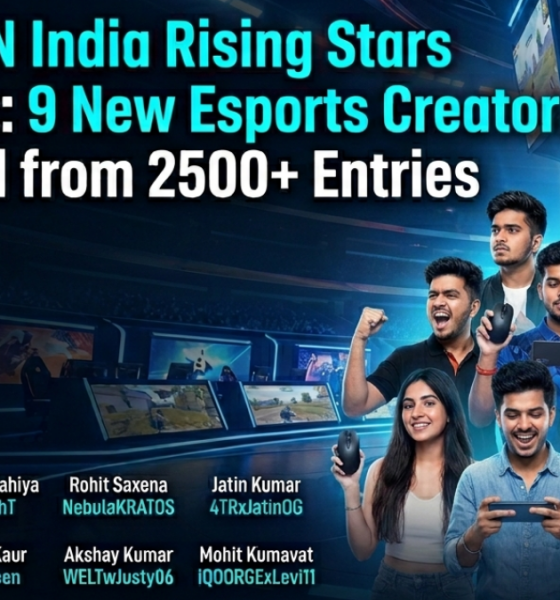 KRAFTON India Rising Stars Programme 2026 Cohort 2 featuring nine esports creators selected from over 2,500 entries across India