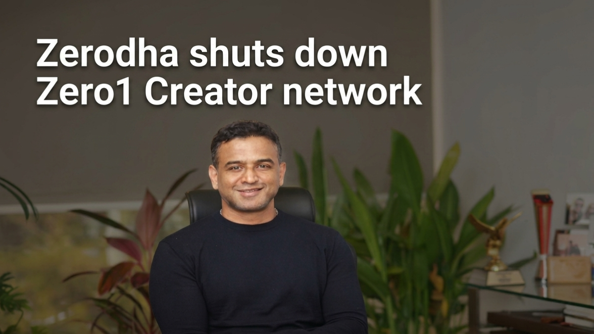Zerodha Zero1 creator network shutdown announcement highlighting impact on financial influencers and content strategy