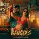Promotional visual of Sanju Rathod’s new song Bangles featuring vibrant, high-energy styling with co-star Isha Malviya, highlighting a colorful, festive aesthetic and music video stills designed for digital virality.