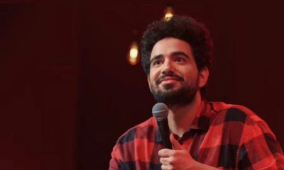 Promotional-style visual of comedian Samay Raina announcing India’s Got Latent Season 2, featuring references to live comedy performances, audience reactions, ticket pre-sale buzz, and highlight moments from the show’s chaotic and viral first season.