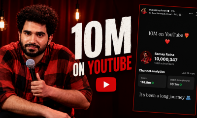 Samay Raina Crosses 10 Million YouTube Subscribers