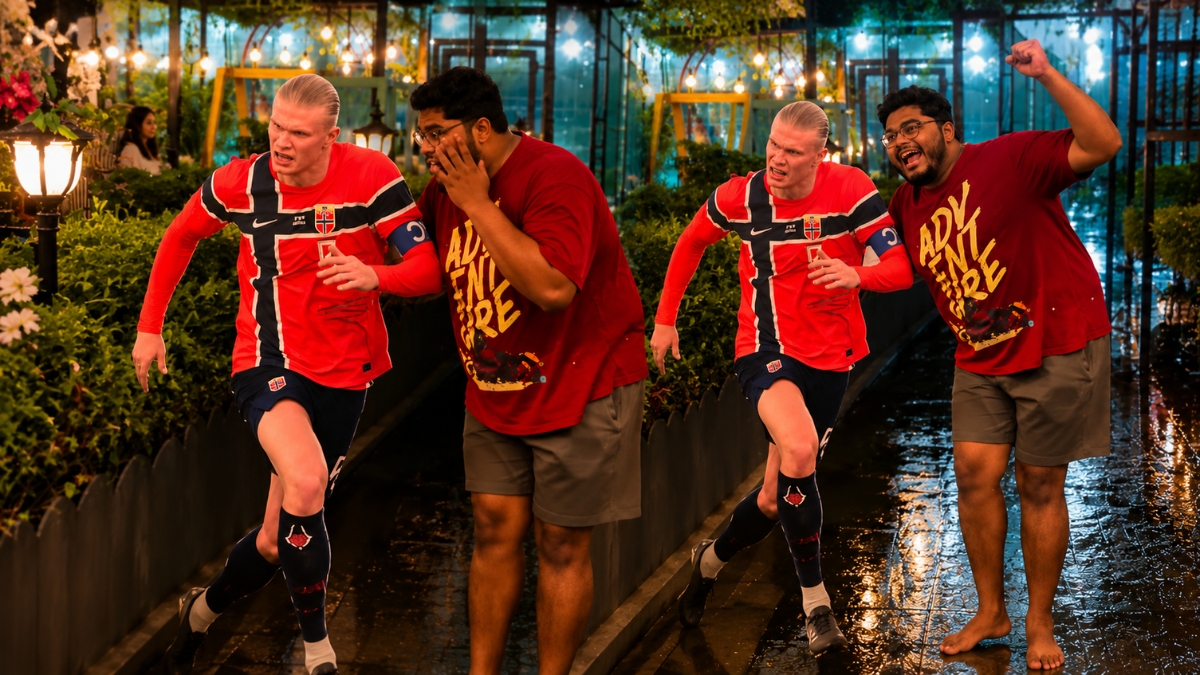 Did Erling Haaland just inspire an Indian creator to lose 20 kg?