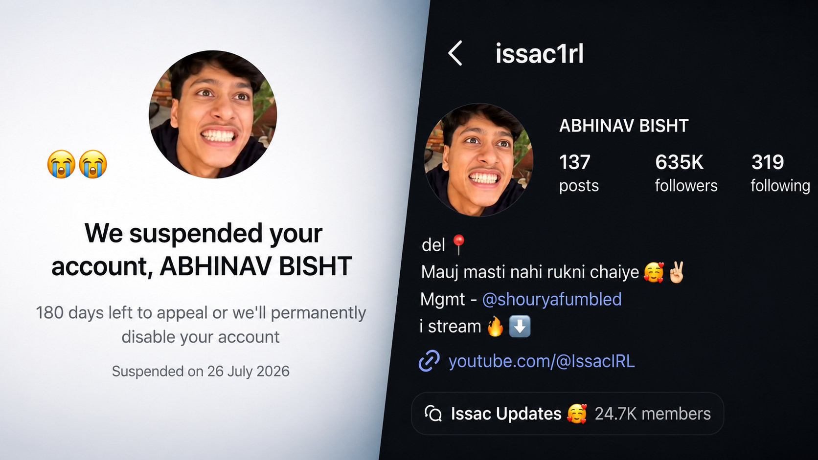 Viral Delhi Protest Creator Abhinav Bisht Regains Instagram Account After Overnight Suspension