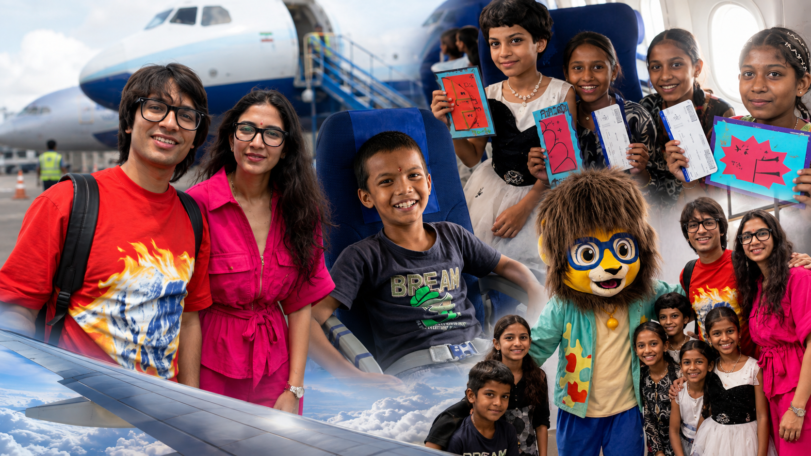 Sourav Joshi and Wife Avantika Book Entire Flight for Underprivileged Children