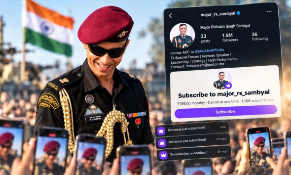 Major Rishabh Singh Sambyal Goes Viral as 1,000+ Fans Subscribe to His Instagram Content